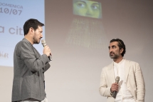 (da sinistra a destra) Gianluca Arnone, critico de Il Cinematografo, Fariborz Kamkari